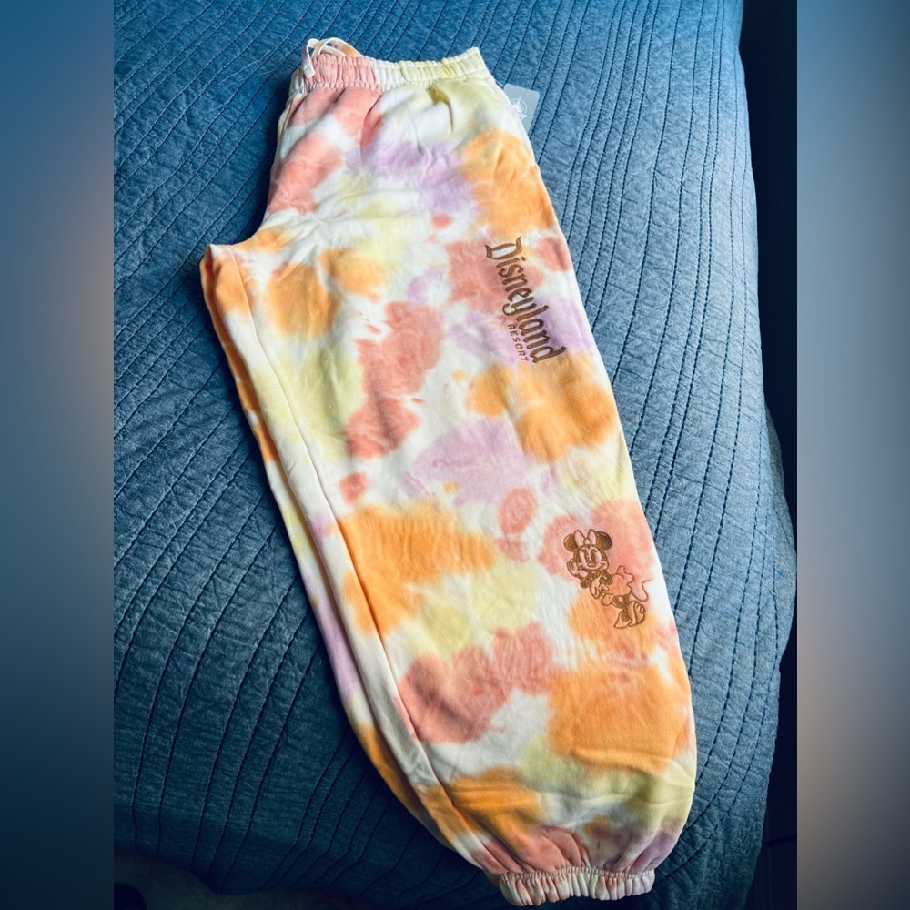 Disney Tie Dye Embroidered Minnie Mouse Sweats